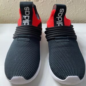 Adidas Black and Red Mesh Sneakers